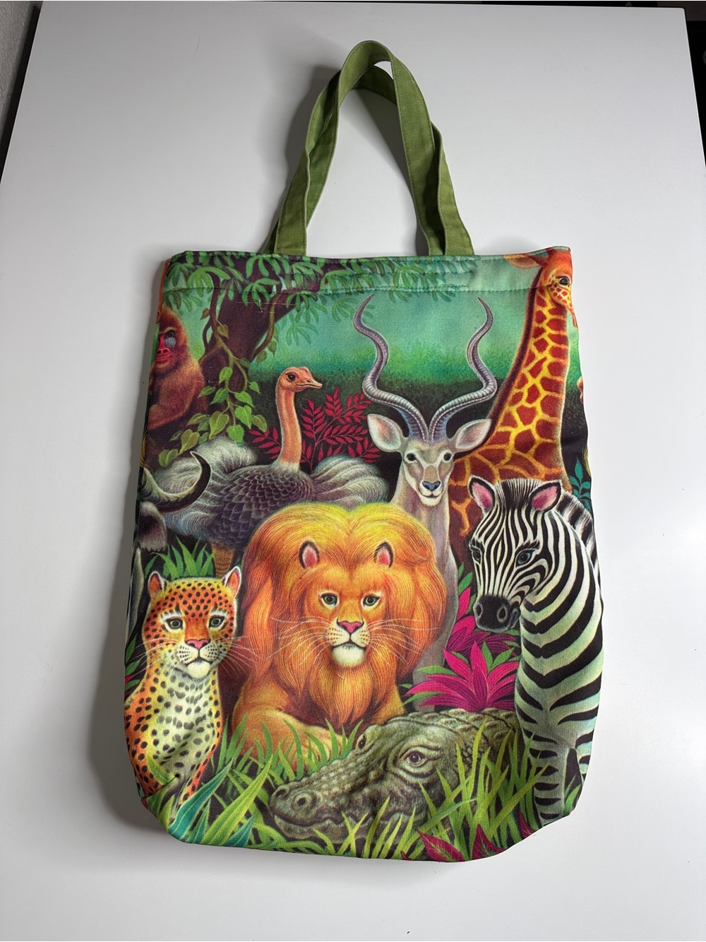 Vintage Clovis Ruffin for Genie canvas 1970s safari tote